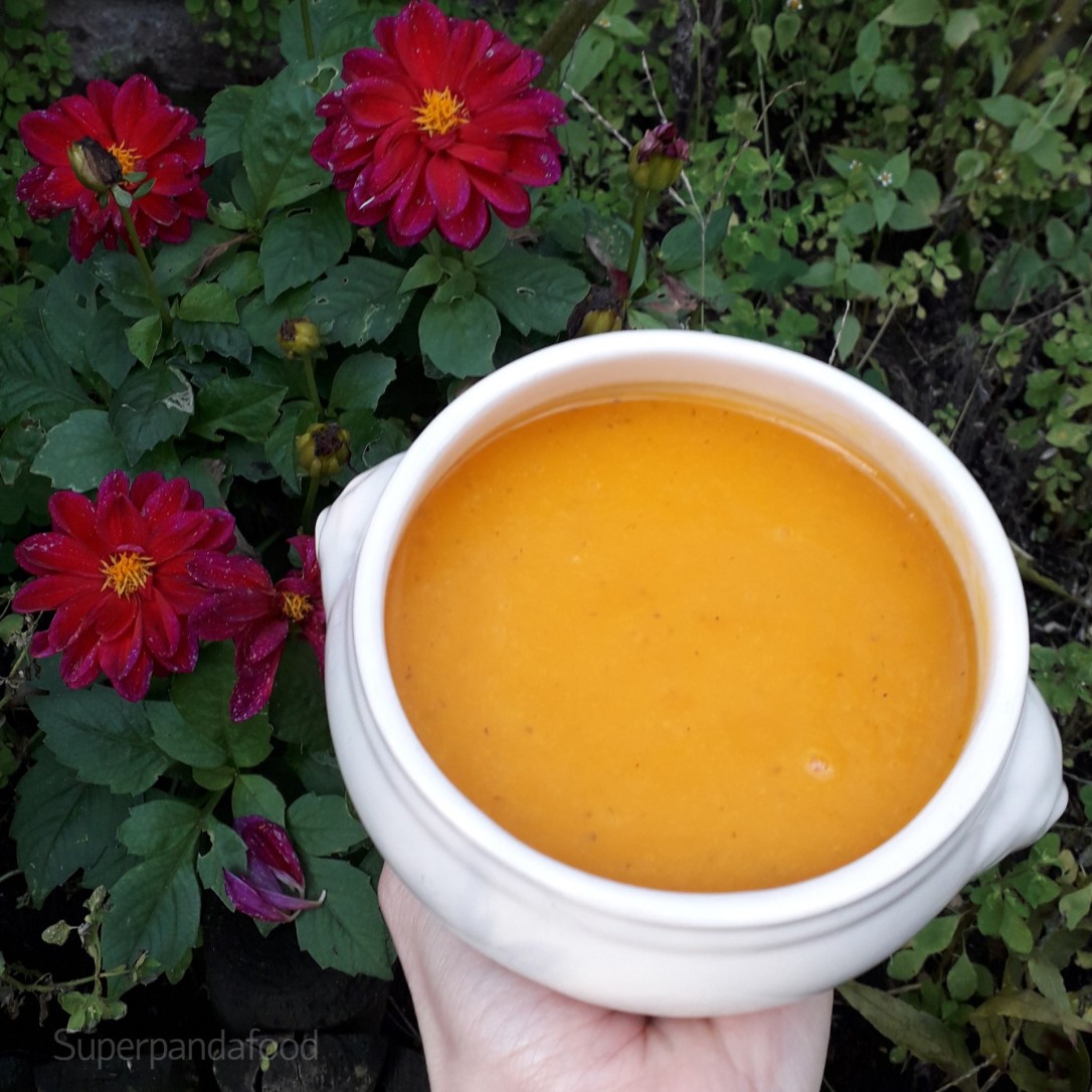 5-elementen-pompoensoep met gember, kurkuma en&nbsp;zeewier