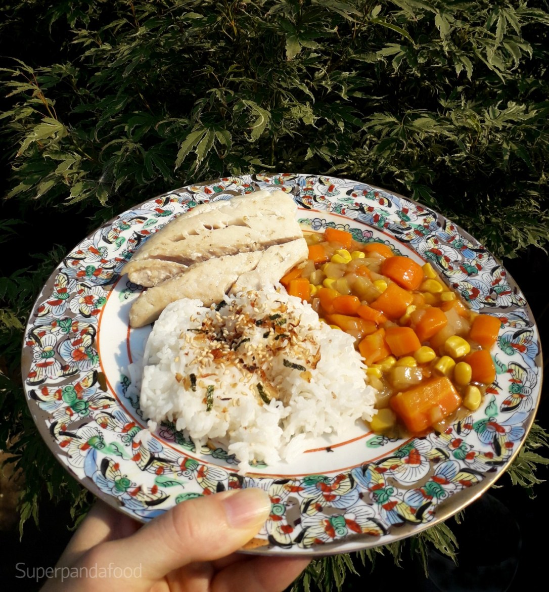 Koolvis met wortel, courgette, maïs, rijst en furikake | Hittegolfrecept |&nbsp;TCM